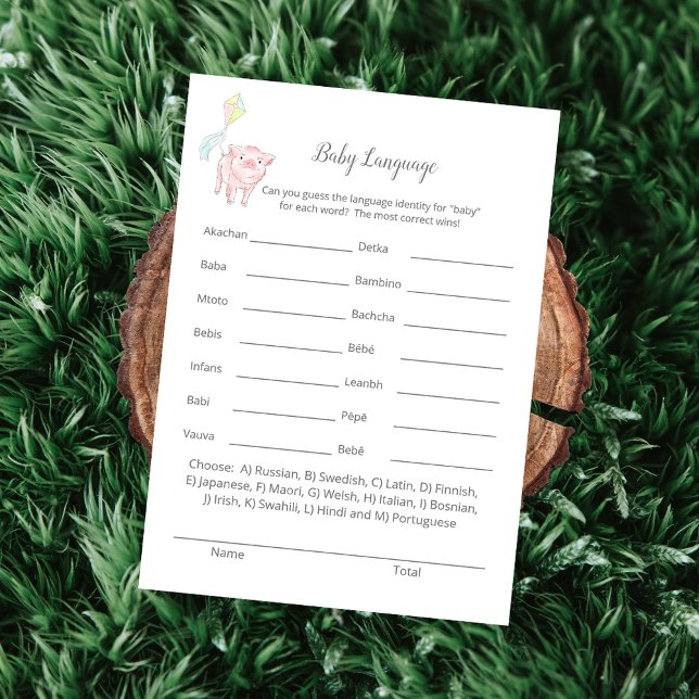 ベビー言語ベビー振り掛けゲームカード (クリエイターアップロード済み)