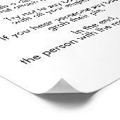 ベビー記号ミニマルモダンリストシンプル ポスター (角)