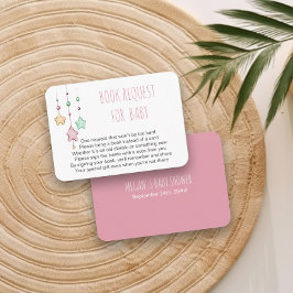 ベビー詩のブックリクエスト子供部屋スターズピンク エンクロージャーカード