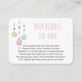 ベビー詩のブックリクエスト子供部屋スターズピンク エンクロージャーカード (正面)