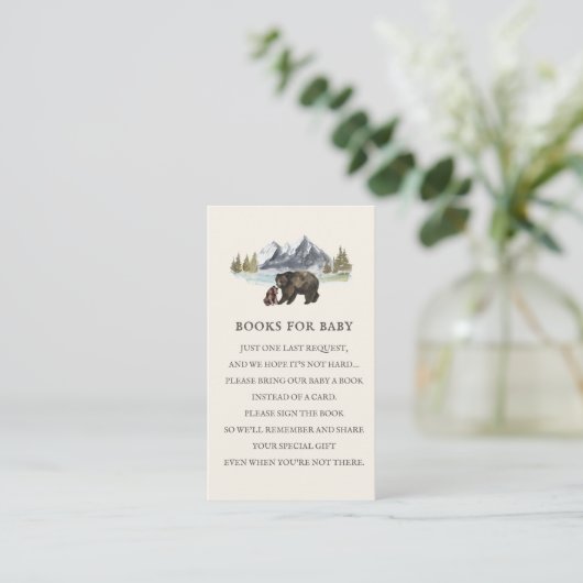 ベビー詩の本に赤ちゃんシャワーが付く エンクロージャーカード (スタンド正面)