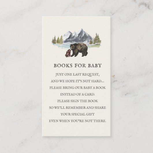 ベビー詩の本に赤ちゃんシャワーが付く エンクロージャーカード (正面)