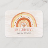 ベビー詩ニュートラル虹の赤ちゃんシャワーのための本 エンクロージャーカード (裏面)