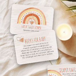 ベビー詩ニュートラル虹の赤ちゃんシャワーのための本 エンクロージャーカード