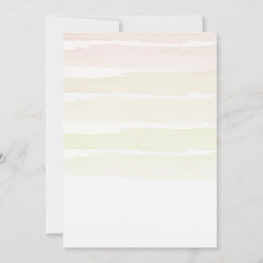 ベビー誕生のお知らせハローウォーターの色のストライプ (裏面)