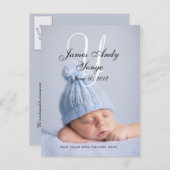 ベビー誕生のお知らせフォトポストカード 案内ポストカード (正面/裏面)