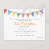 ベビー誕生のお知らせ写真はがき 案内ポストカード (裏面)