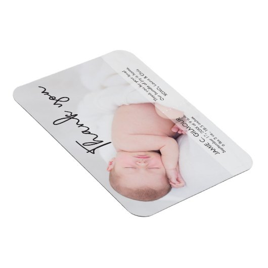 ベビー誕生のお知らせ、スクリプトをありがとう マグネット (右側)