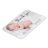 ベビー誕生のお知らせ、スクリプトをありがとう マグネット (左側)