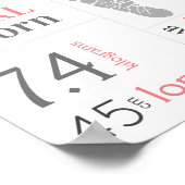 ベビー誕生の状態記号ピンクのフローラ機器シンボル ポスター (角)