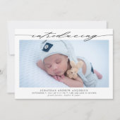 ベビー誕生の紹介 案内状 (正面)