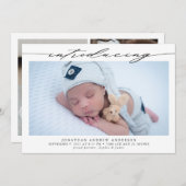 ベビー誕生の紹介 案内状 (正面/裏面)