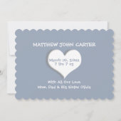 ベビー誕生ウェルカムカードベビー名 招待状 (裏面)