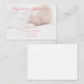 ベビー誕生カスタム写真の名前アナウンスメントカード ノートカード (正面/裏面)