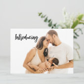 ベビー誕生カスタム写真生まれたばかりの紹介 案内状 (スタンド正面)