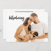 ベビー誕生カスタム写真生まれたばかりの紹介 案内状 (正面/裏面)