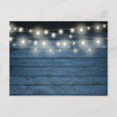 ベビー誕生フォトブルーウッドストリングライトサンキュー 案内ポストカード (裏面)
