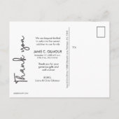 ベビー誕生モダン写感謝してい真 案内ポストカード (裏面)