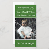 ベビー誕生写真のお知らせ。写真の追加 案内状 (正面/裏面)