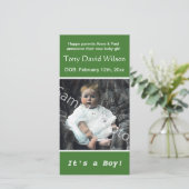 ベビー誕生写真のお知らせ。写真の追加 案内状 (スタンド正面)