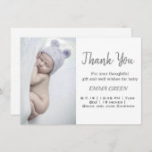ベビー誕生写真の発表サンキューカード (正面/裏面)