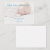 ベビー誕生名前をカスタムする写真アナウンスメントカード ノートカード (正面/裏面)