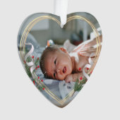 ベビー誕生情報マイルストーン1stクリスマスフォト オーナメント (正面)