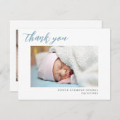 ベビー誕生日の告知カード（写真付） 招待状 (正面/裏面)