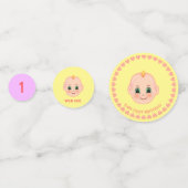 ベビー誕生日オン紫と黄 コンフェッティ (正面)