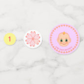 ベビー誕生日オン紫と黄 コンフェッティ (裏面)