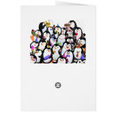 ベビー誕生日カードハッピーペンギンパーティーあなたのテキスト (裏面)