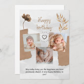 ベビー誕生日カード 招待状 (正面/裏面)