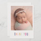 ベビー誕生日サンキューカード 招待状 (正面/裏面)