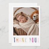 ベビー誕生日サンキューカード 招待状 (正面/裏面)