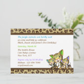 ベビー誕生日ジャングルサファリ 招待状 (スタンド正面)