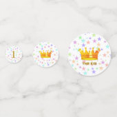 ベビー誕生日パーティ数々のー&カラースター コンフェッティ (正面)