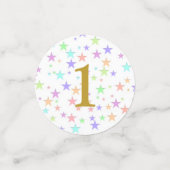 ベビー誕生日パーティ数々のー&カラースター コンフェッティ (スモール正面)