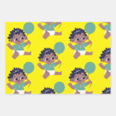 ベビー誕生日（アフリカ系アメリカ人）  ラッピングペーパーシート (正面3)