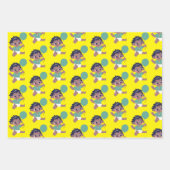 ベビー誕生日（アフリカ系アメリカ人）  ラッピングペーパーシート (正面)