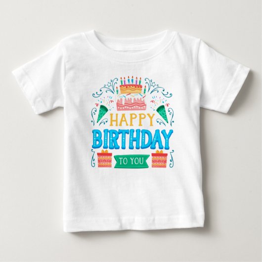 ベビー誕生日Tシャツ ベビーTシャツ (正面)