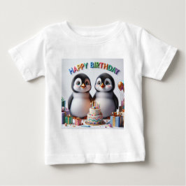 ベビー誕生日Tシャツ（ペンギン付） ベビーTシャツ