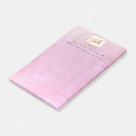 ベビー誕生発表ありがとうギフトお願い ポストイット (アングル)