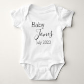 ベビー誕生発表の公開 ベビーボディスーツ (正面)