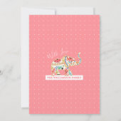 ベビー誕生発表カード – 装飾象 案内状 (裏面)