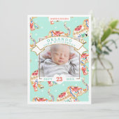 ベビー誕生発表カード – 装飾象 案内状 (スタンド正面)