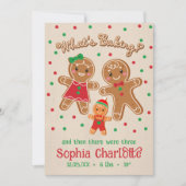ベビー誕生発表ジンジャーブレッド 案内状 (正面)