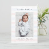 ベビー誕生発表ハローパステルストライプ (スタンド正面)