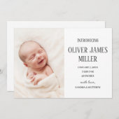 ベビー誕生発表フォトカードのご紹介 案内状 (正面/裏面)