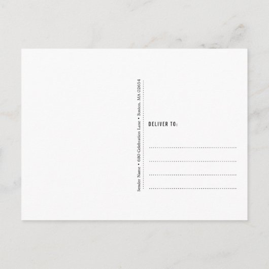 ベビー誕生発表写真はがき 案内ポストカード (裏面)