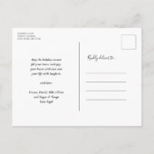 ベビー誕生発表写真カードのエレガントフローラ 案内ポストカード (裏面)